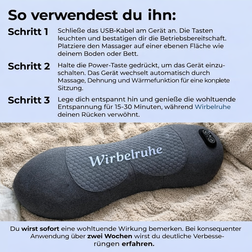 Wirbelruhe - Dreifach-Wirkung Massagegerät